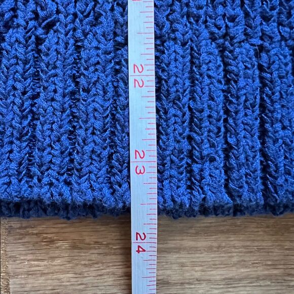 J.Crew Sweater Tank Size XXL Blue High-Neck Textured Pointelle - Picture 5 of 7